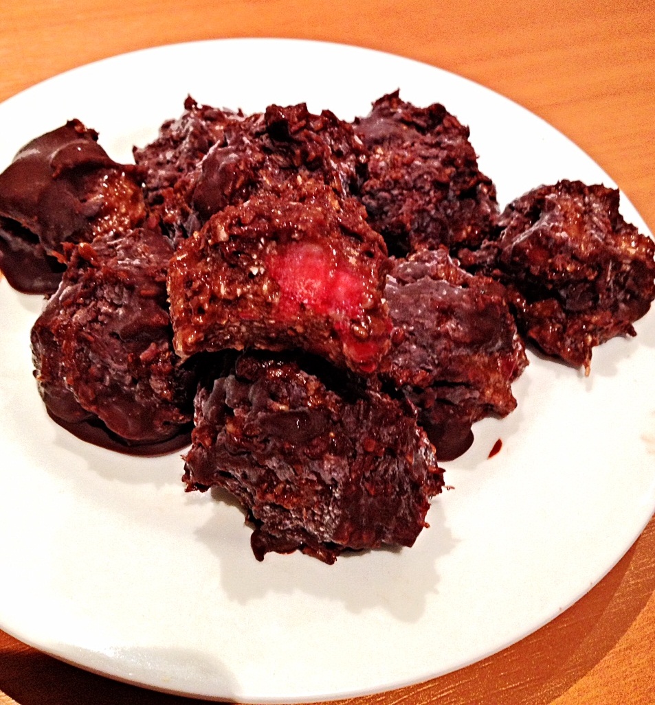 Choc Strawberry Truffles: High Protein, No added Sugar, Gluten Free